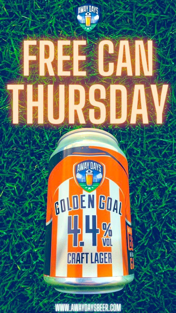 AwayDaysBeer's tweet photo. ⚽️ FREE CAN THURSDAY 🍺

Every Thursday we give away FREE beer in celebration of forgotten footballers 🍻

⬇️ TO ENTER  ⬇️

Comment a random ex-footballer ⚽️
Follow Our Page 🤝
Hit Retweet ♻️

Winner selected at random. 18+ UK entry only 🍺⚽️🏆

➡️ https://t.co/Z134qwZgkc 🚚 https://t.co/LJuJrjqC9y