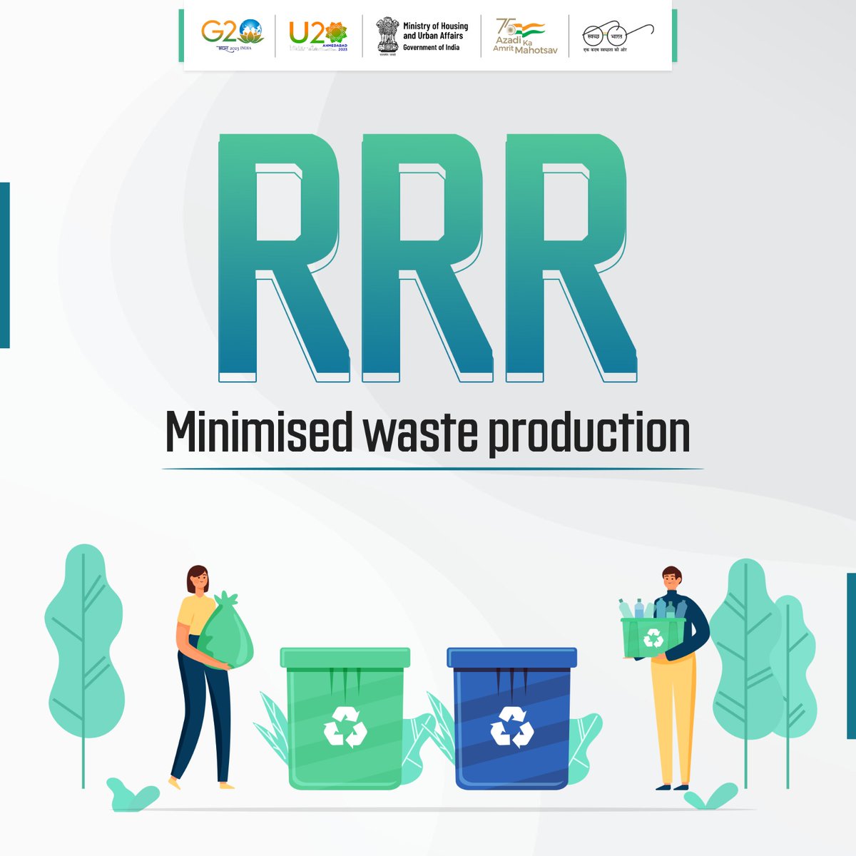 Adopting RRR in life might take a little more effort, but the rewards are worth it! 
By embracing #RRR, we can minimize waste production, conserve resources, and protect our planet for future generations. 
#IndiaVsGarbage #ChooseRRR #RRR4LiFE