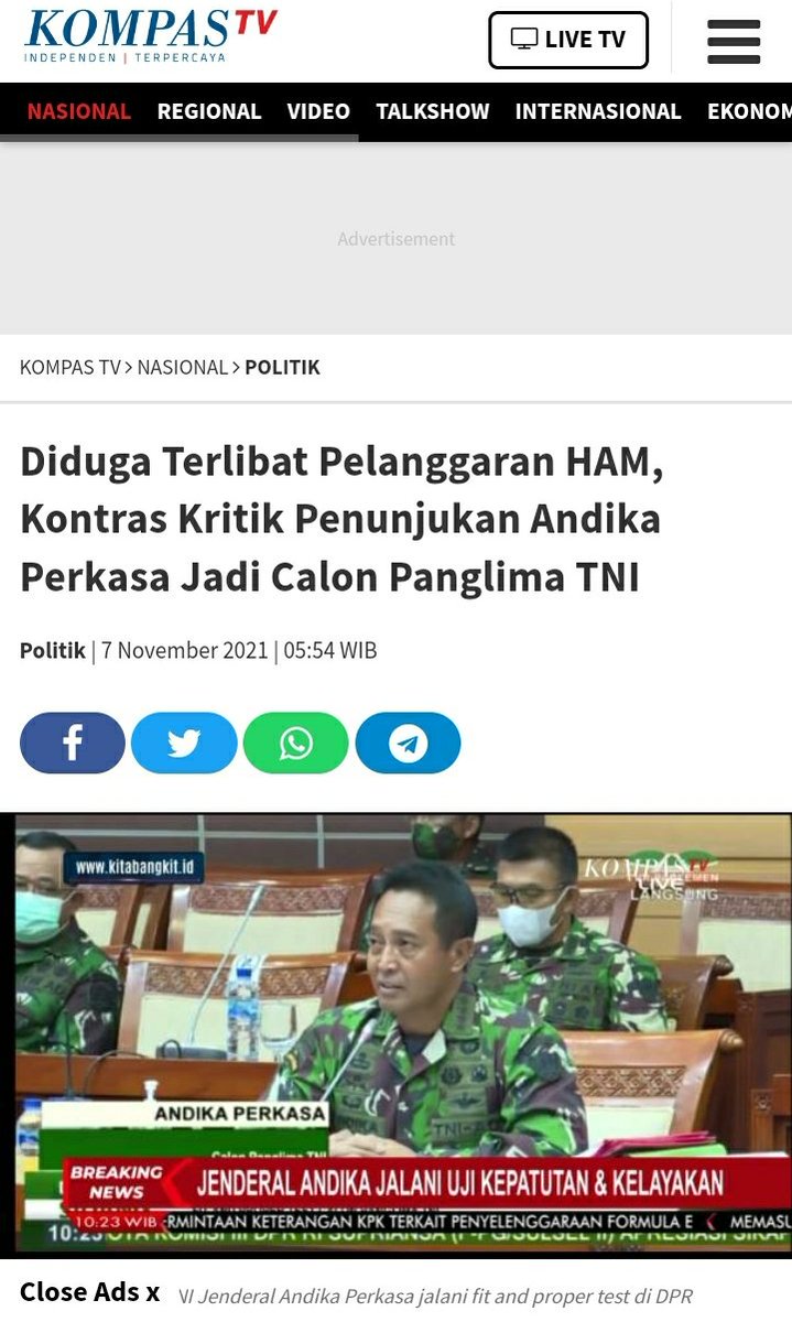 Adamaditya_'s tweet photo. Ada alasan kenapa Jokowi tidak tunjuk Andika jadi Menteri.. Salah satunya isu pelanggaran HAM.. @ganjarpranowo @jokowi @prabowo
https://t.co/LtVa3YoHtW https://t.co/sJkQUF1tEG https://t.co/Qq0X8tKRPj