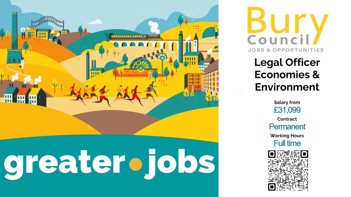 BuryCouncilJobs's tweet photo. 💼VACANCY - Legal Officer - Economies &amp; Environment
📲Are you looking for a role where you can showcase your ability whilst significantly contributing to public sector service delivery?
We could be looking for you!
Take a look - https://t.co/F8UMFKk6kX https://t.co/Tgzg364202