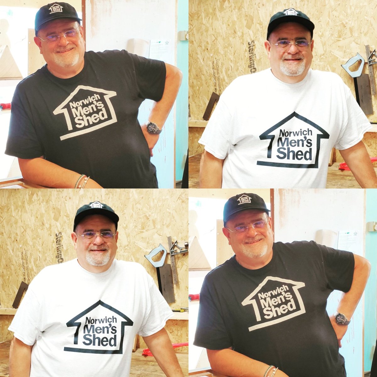 Our supervisor Martino rocking our new merch!

Can highly recommend @Printful for their quality yet affordable print on demand offer

#mensmentalhealth 
#norwichcharity 
#menssheds