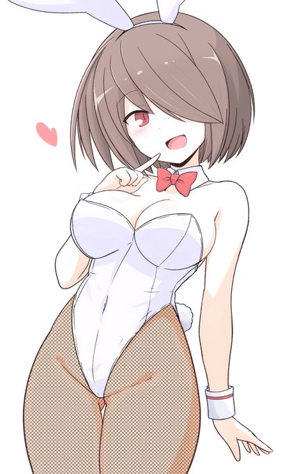 折角なので昨日の金剛さんに白バニー差分作ってみました 