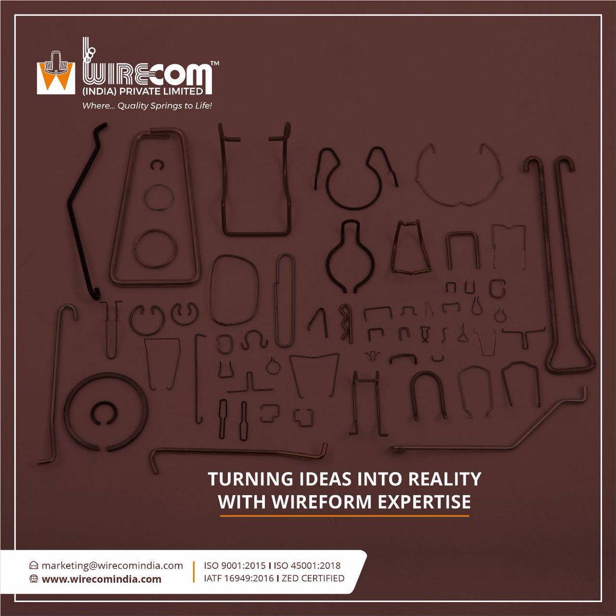 WirecomIndia's tweet image. #WirecomIndia provides customized #wireforms by our innovative design team experts using latest technology machines to gives the precision and quality products to all manufacturers across the Globe.

#spring #innnovation #springs #industrialspring #springmanufacturer #springcoil