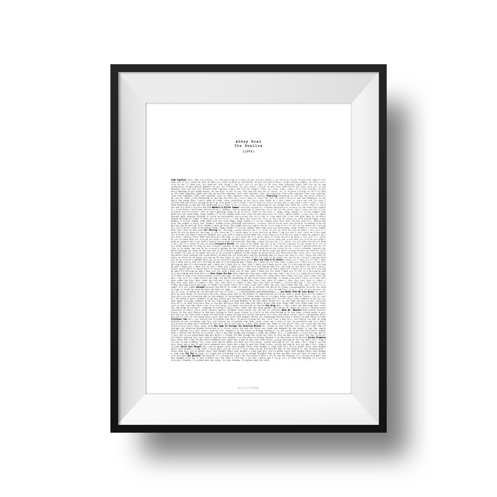 The new additions keep coming! Introducing our Album Lyrics range 🎶 Website: bit.ly/3DE0Vzq Etsy: bit.ly/43C7H3p #music  #posters #WallArt #Album #prints