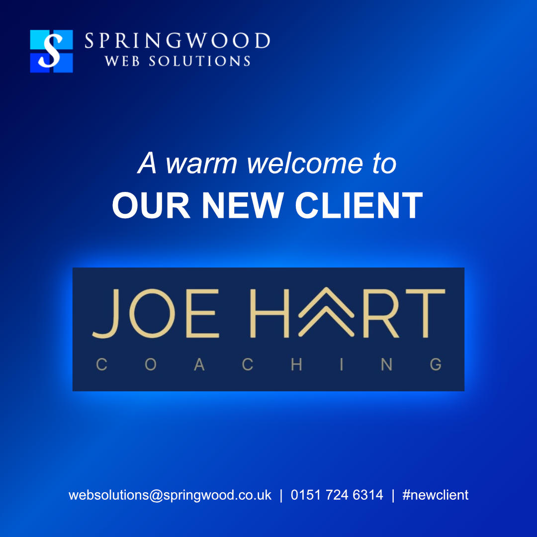 SpringwoodWeb's tweet image. We're delighted to welcome our new website client, Joe Hart Coaching.
Joe is a Personal Development & Mindset Coach whose goal is to help business owners enhance their energy and improve their health, wellness, and mindset while thriving in their businesses.
Work begins soon!