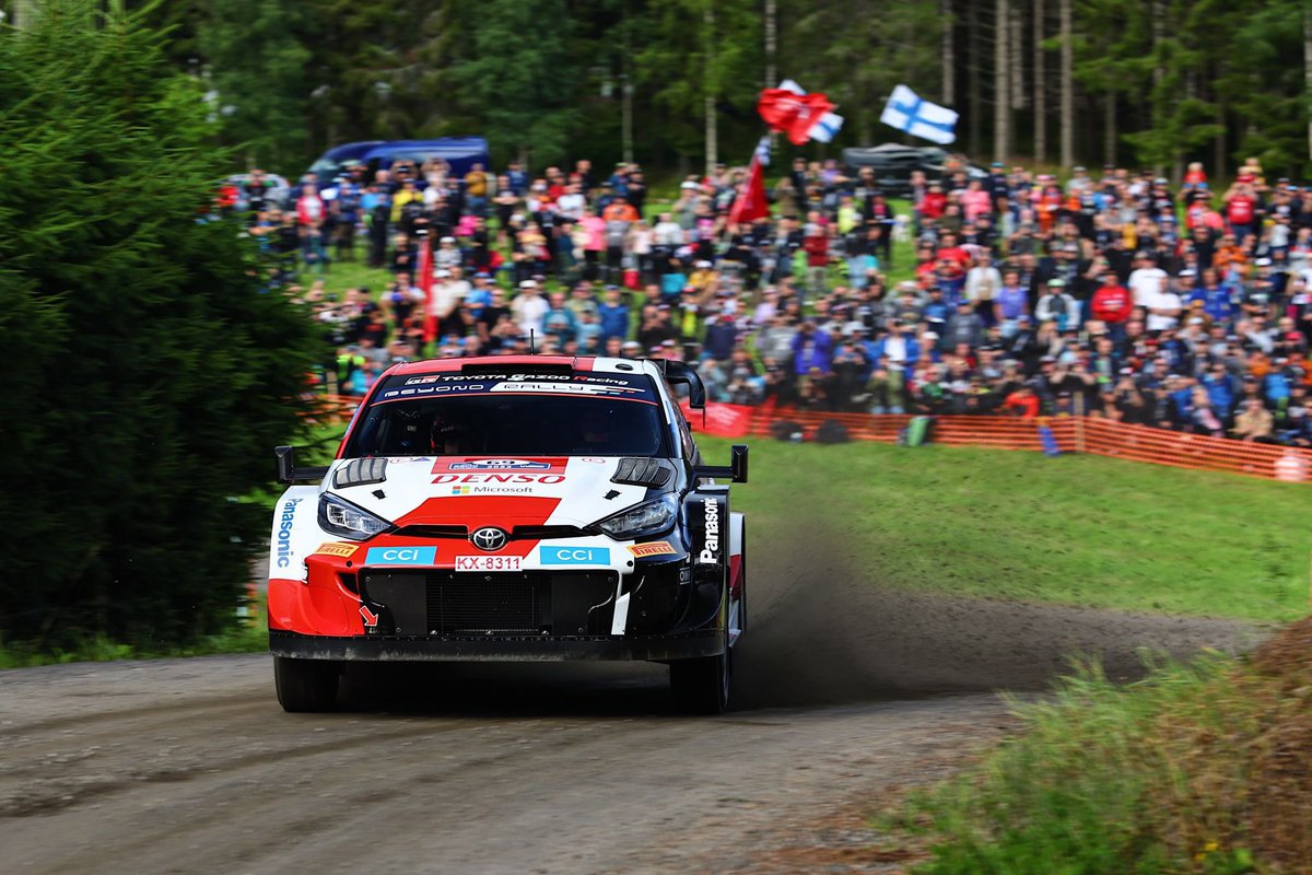 JonneHalttunen's tweet photo. Fastest on shakedown this morning 👌
Everything fine with the car and already a great atmosphere!
Guess you will be as many in Jyväskylä tonight for HARJU opening stage 🤙
#wrc #rallyfinland #kallerovanperä #jonnehalttunen #tgr_wrc #gazooracing #okauto #rightware #marinefi https://t.co/vCzeO1SFtK