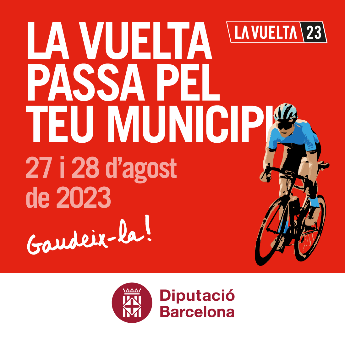 EsportsDiba's tweet photo. 🚵‍♂️Aprofiteu l’oportunitat de viure #LaVuelta23 en primera persona!
✴️Voleu saber si els ciclistes passen pel vostre municipi? 👇👇👇
✅https://t.co/xIsrngklpU
📢Del 26 al 28 d’agost, la província de Barcelona serà escenari de les 3⃣primeres etapes https://t.co/rNrFfuTTyz