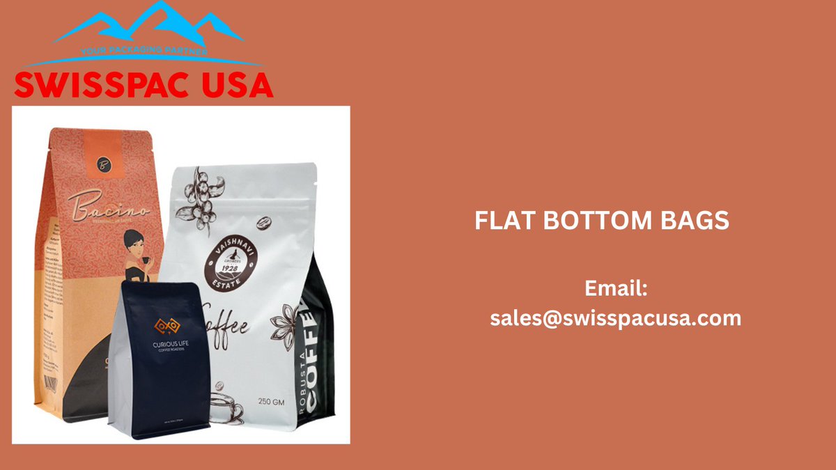 SwissPAC2's tweet image. Our #flatbottombags structure offers more convenient packaging options for your product with added stability, complete with a reusable zipper opening.
swisspacusa.com
sales@swisspacusa.com
#flatbottom #flatbottombags #flatbottompouches #flatbottompouch #innovation #brand