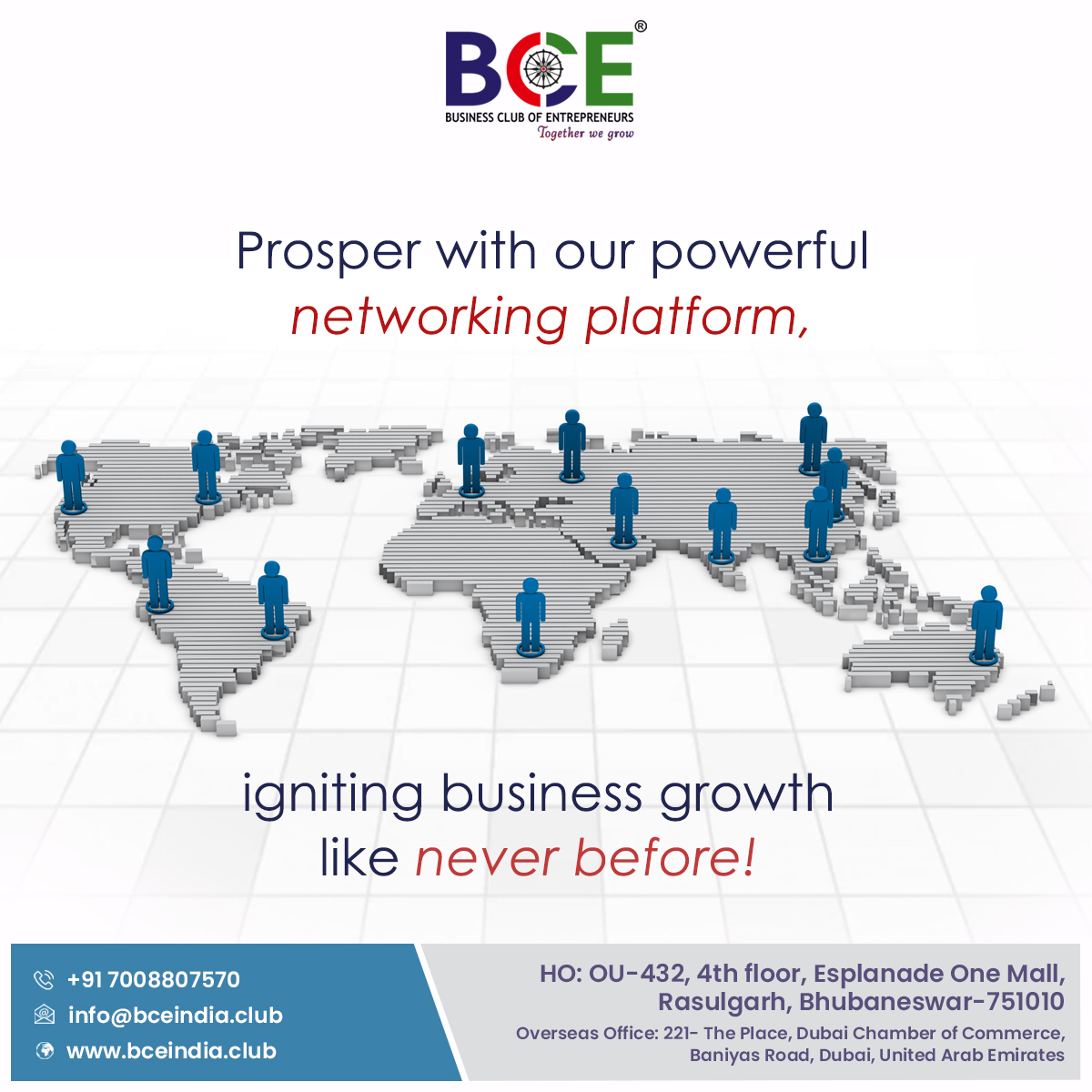 bceindia's tweet image. #BCE is a powerful #networkingplatform designed to fuel your success. Connect with a diverse network of #entrepreneurs, industry experts &amp;amp; thought leaders from all corners of the globe with BCE&apos;s powerful networking platform.

Contact us @ +91 86372 83792/7008807570
#BusinessClub