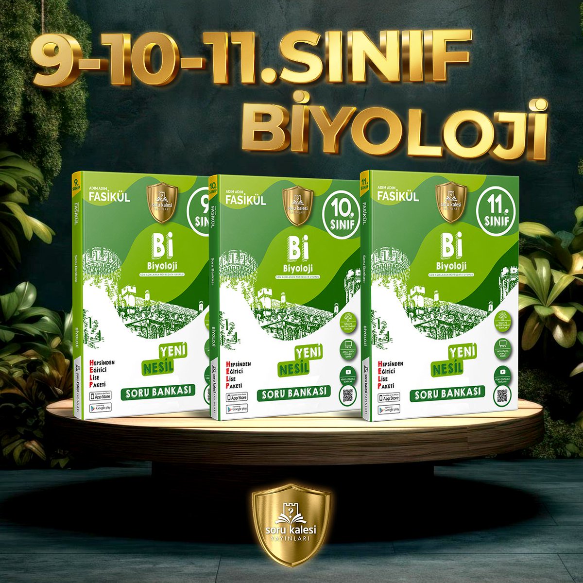 Sınavlara hazırlık sürecinizde size güç katacak, bilgi dağarcığınızı zenginleştirecek "9-10-11. Sınıf Biyoloji Soru Bankaları" ile tanışma zamanı! Konu konu, soru soru, bilim dünyasına adım atmaya hazır olun! 
#biyoloji #sorubankası #üniversitehazırlık #yks #eğitim