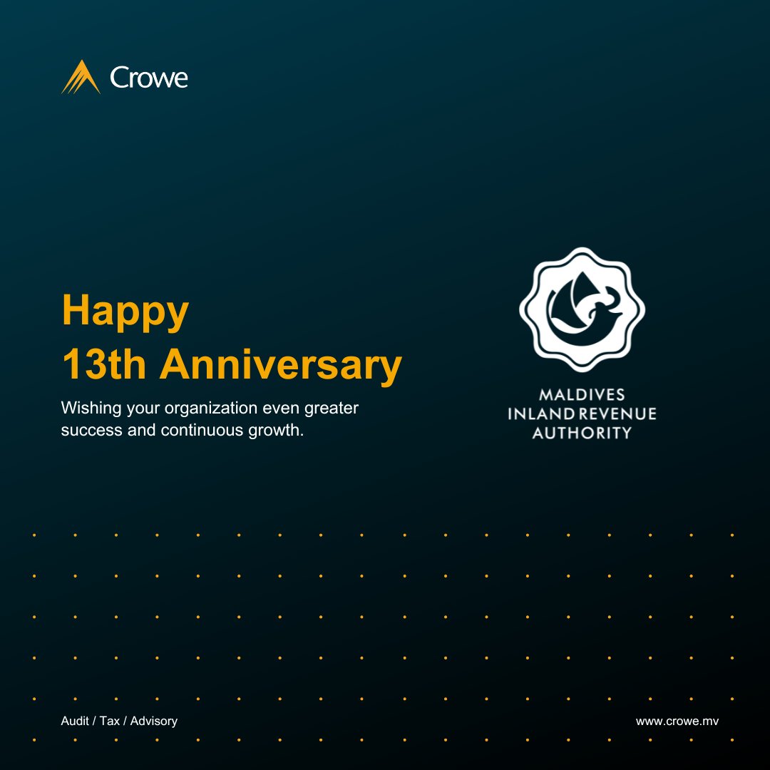 Happy 13th anniversary @miramaldives

As your organization turns 13, we stand in admiration of the remarkable journey you've undertaken. Your accomplishments reflect the dedication and passion you've poured into every step of your journey.

#crowemv #MIRA13YearAnniversary