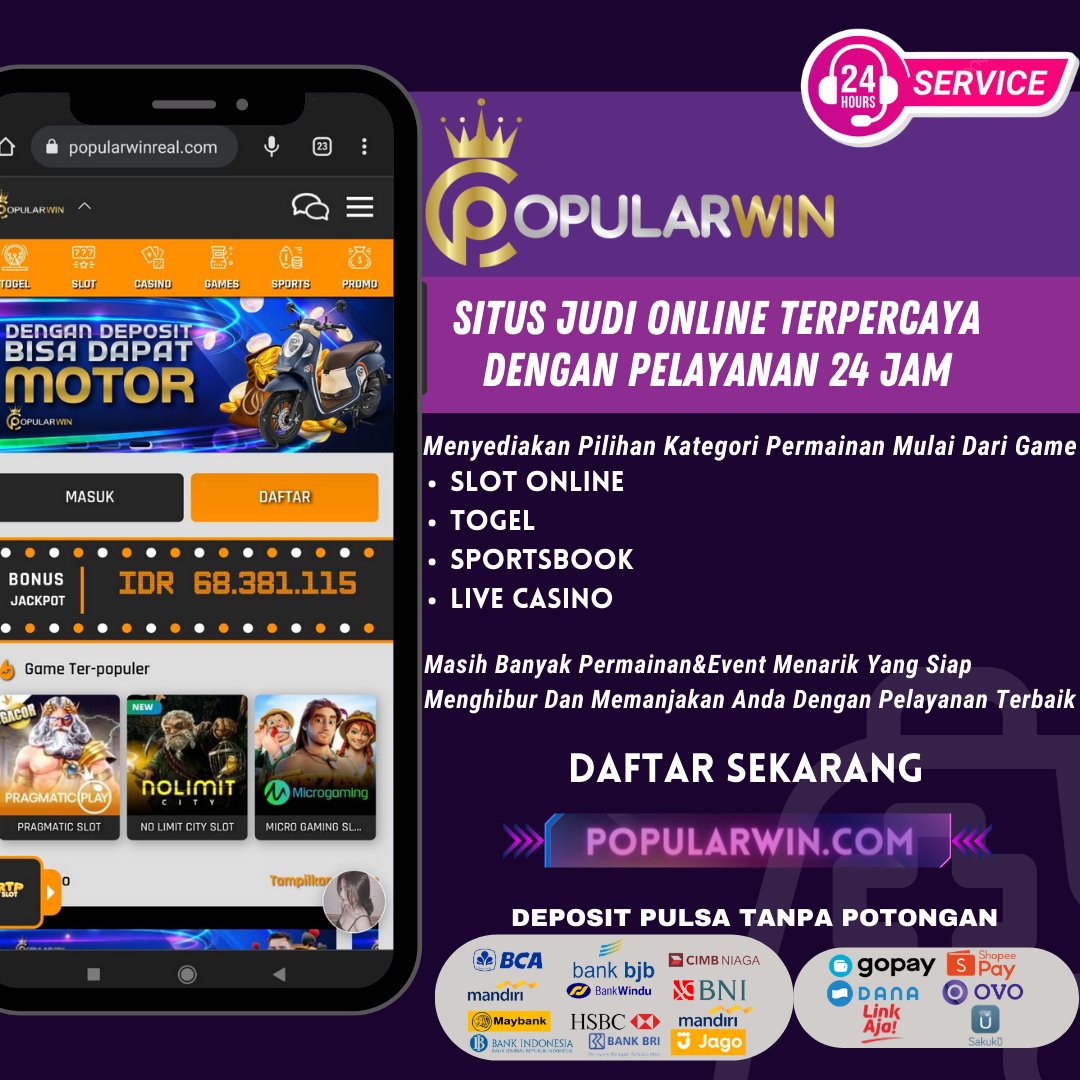 Popularwin88's tweet photo. Situs Betting Online Terbaik&amp;Terpercaya
Banyak Bonus&amp;Event Menarik Dari Popularwin Segera Daftarkan ID Kamu Untuk Menikmati Sensasi Kemenangan Tanpa Batas.
Link Bermain: https://t.co/XsJkc3tjH1

#slotgacorhariini #slotonline #slotterpercaya  #slotgacorterbaru  #maxwinslot  #viral https://t.co/Fxg3yAws5J