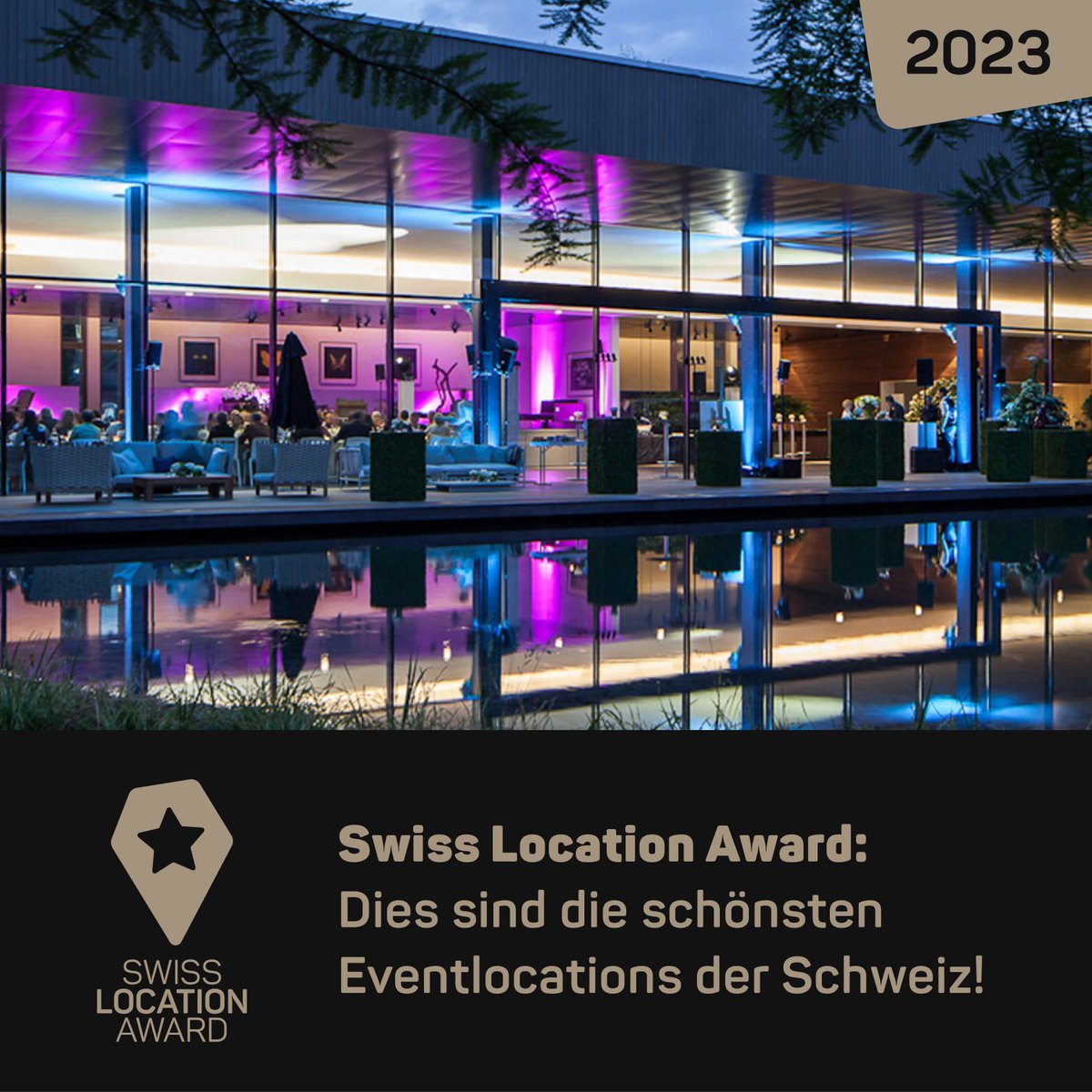 eventlokale's tweet photo. Swiss Location Award 2023: Eventlocations
 
In welchen Eventlocations eure Anlässe zu einem einzigartigen Erlebnis werden, haben über 58'000 Bewertende zusammen mit einer unabhängigen Fachjury entschieden. 
 
Hier geht's zu den ausgezeichneten Locations: https://t.co/B6ICPXUDRB https://t.co/kbx5arHsWD