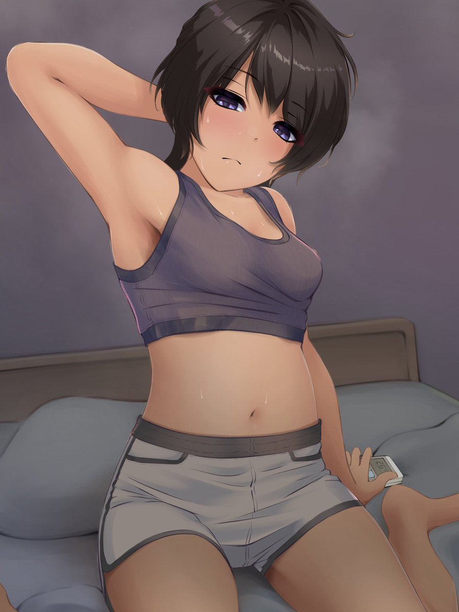 kimi_draw's tweet photo. 暑くて目が覚めた

 #イラスト  #らまそい https://t.co/14M6uY0BJ9