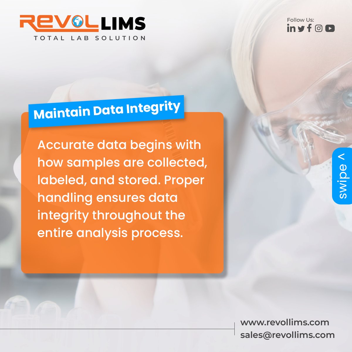 revol_official's tweet photo. 🔬🧪 Lab Tip: Proper Sample Handling for Accurate Results! 📌

#revollims #laboratory #software #LabManagement #LabTips #DataSecurity #Compliance #LaboratoryTech #SampleHandling #ScienceLab #LIMSsoftware https://t.co/cNJ8hhgd47
