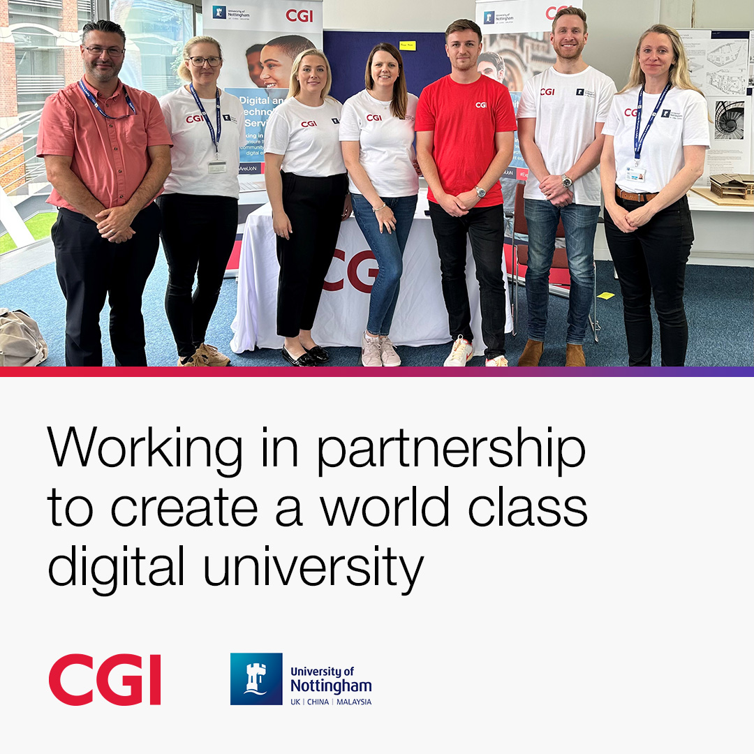 CGI_UKNEWS's tweet photo. Last week @UniofNottingham held a community open day for their new Castle Meadow Campus, we were delighted to attend and share how we are working in partnership to help create a world class digital university https://t.co/OWs461Obos #ExperienceCGI https://t.co/9U3O10VlNX