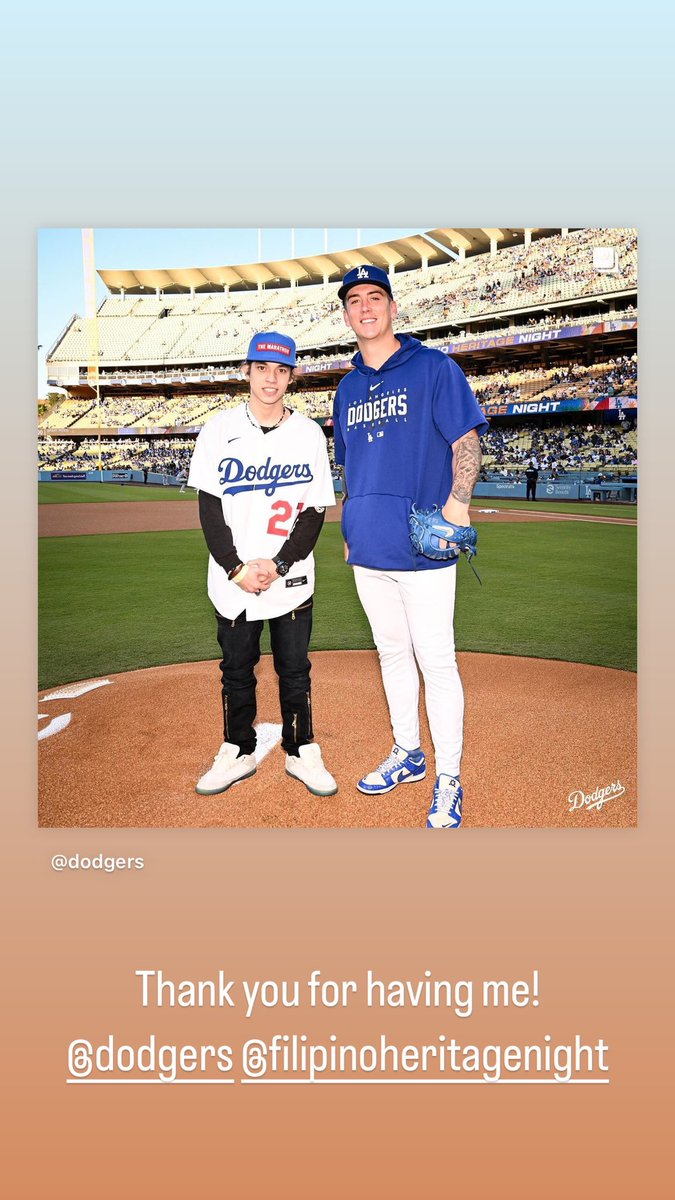 EzMil27's tweet photo. Salamat @Dodgers for having me throw the Ceremonial First Pitch! 

#FilipinoHeritageNight #Dodgers https://t.co/SJEEqhhlx4