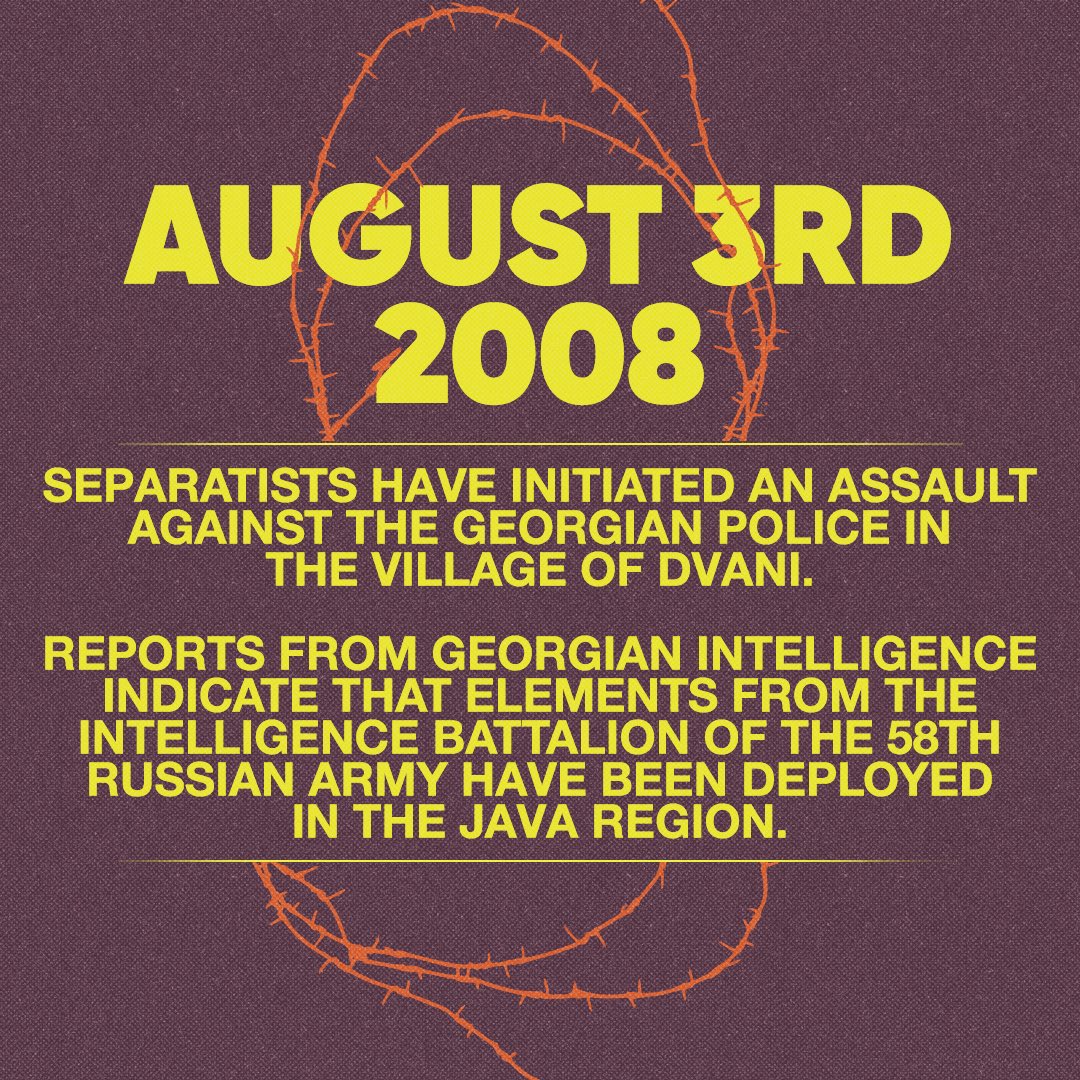 According to Georgian intelligence, units from the 58th Russian Army entered the Java region on August 3rd. 

As the attacks on Georgian villages persisted, the presence of these units suggested that the Russian army was gathering information for further upcoming military
