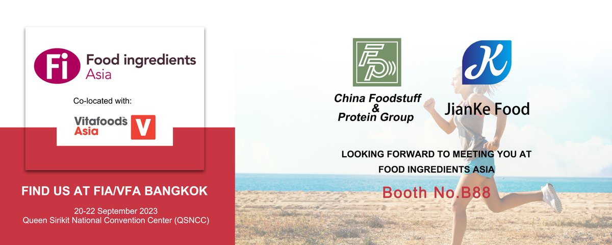FPGROUP1's tweet photo. Food ingredients Asia co-located with Vitafoods Asia Bangkok 2023

Fi Asia Booth no. : B88

Date : 20th – 22nd September 2023

Venue : Queen Sirikit National Convention Centre (QSNCC), Bangkok, Thailand

#FIA #VitafoodsAsia #health #food #Exhibition https://t.co/SGGKlw2fQn