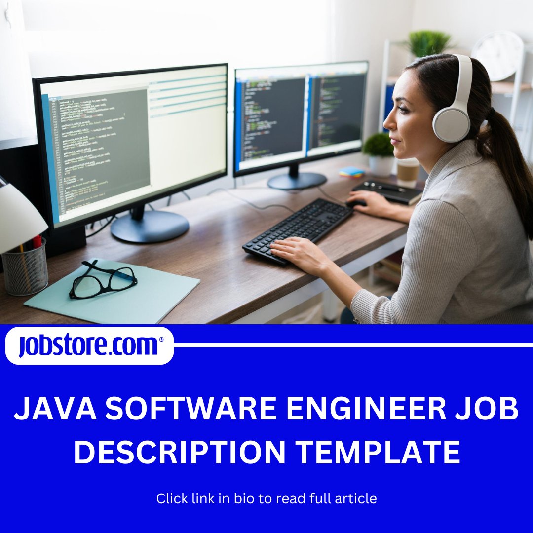 jobstoredotcom's tweet image. Recruiting a Java Software Engineer? Use this job description template. This customizable template includes all tasks and responsibilities needed.
Read full article: rb.gy/ua5hi
#hiring #hiringmanager #javasoftware #javasoftwareengineer #jobdescription #JobTemplate