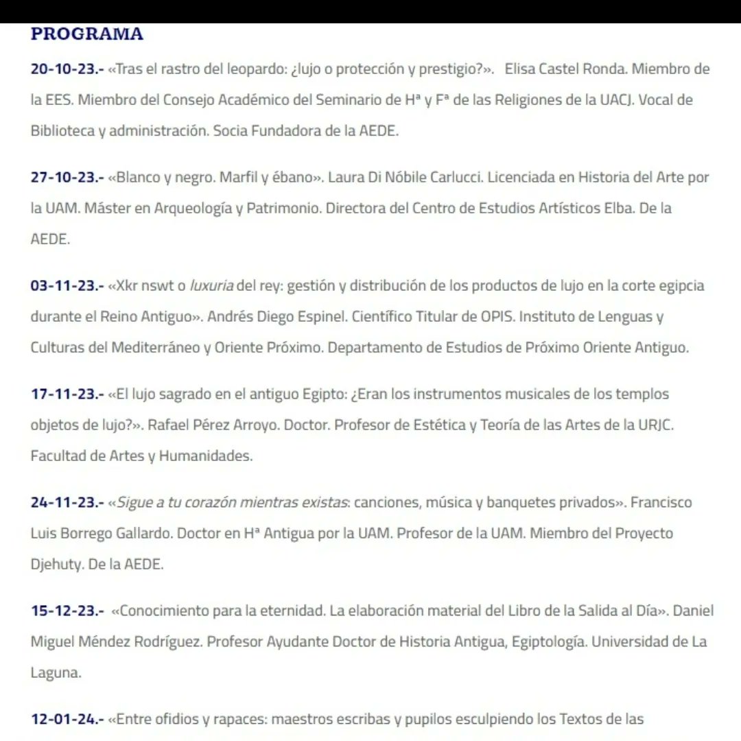 Asociación Española de Egiptología tweet media