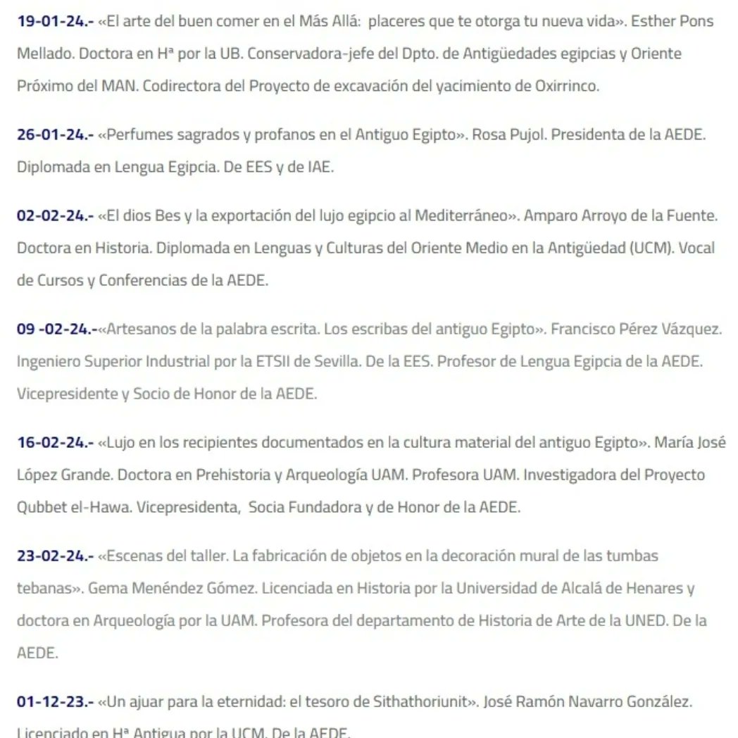 Asociación Española de Egiptología tweet media