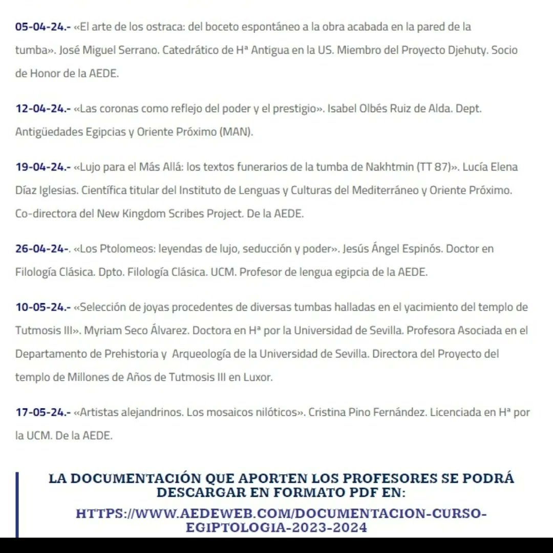 Asociación Española de Egiptología tweet media