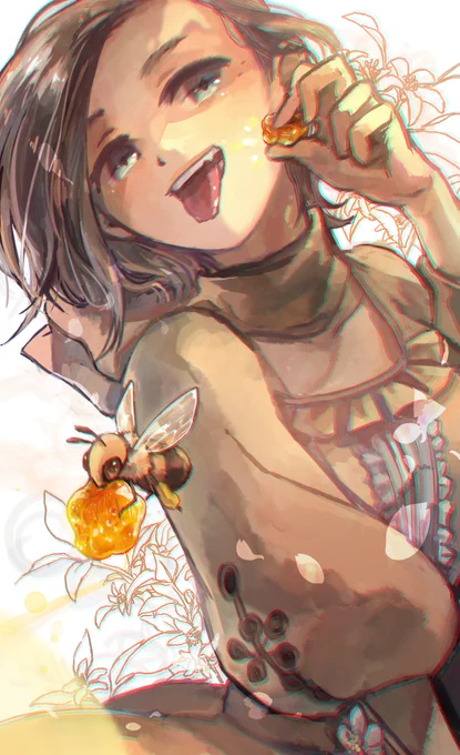 ～再掲～ 扇雀飴本舗 はちみつ100%のキャンデー が好きで描いた絵! はちみつの日?らしいからね…