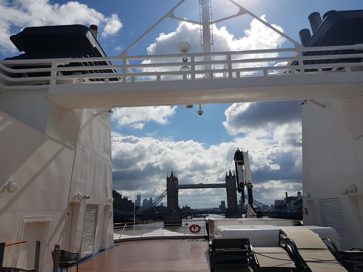 Old Father Thames welcomes a new legend. The bascules of Tower Bridge were raised at 04.00 to allow the 12,995 GT Star Legend to pass through, prior to tying up alongside HMS Belfast. @WindstarCruise <a href="/LondonPortAuth/">Port of London Authority</a> <a href="/ksprtravel/">Kate Selley</a> #luxurycruise <a href="/CruiseLineUK/">The Cruise Line</a> <a href="/TravelMatBiz/">Travel Matters</a>