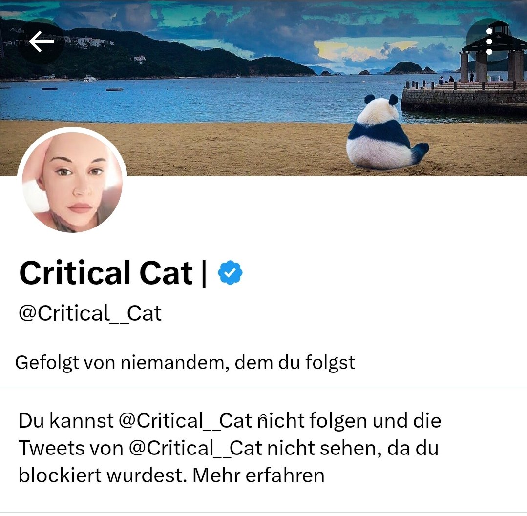 Sehr lustig. Ich beantworte einen Tweet von <a href="/Critical__Cat/">Critical Cat |</a> , nun bin ich geblockt.🤣
Sich selbst critical nennen, faktenfrei gegen #OERR austeilen, aber nicht mit Kritik umgehen können. 👍

#Meinungsfreiheit