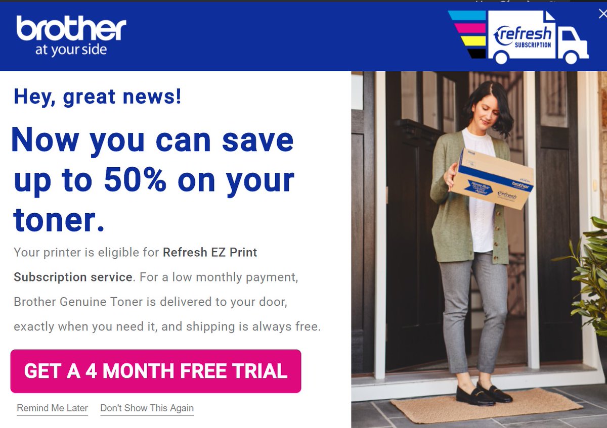 sandiek's tweet image. we were *just* talking about how we ditched epson and HP for this shit, and we will *absolutely* kick you to the curb too. #brother #brotherprinter @brotheroffice (for giggles but i dont think thats real)