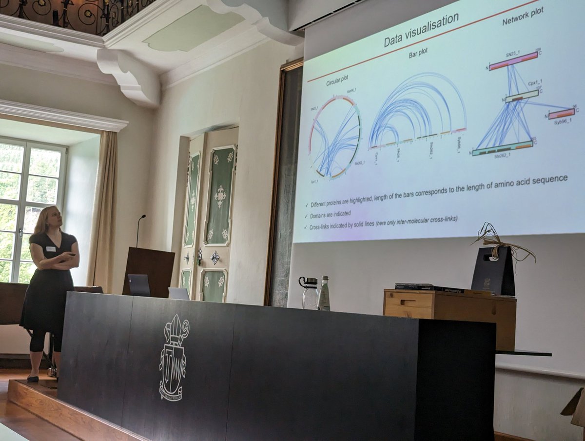 ShabazLab's tweet photo. Carla Schmidt highlighting the power of structural mass spectrometry which, dare I say it, is looking very mature now. #brixenproteomics https://t.co/bI4yRlppJu