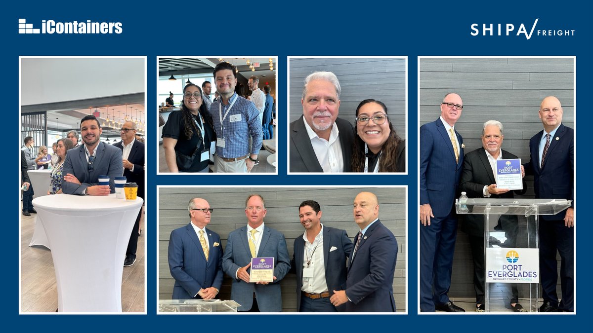 icontainers's tweet image. Thrilled to have our employees, Jose Geraiss, Francis Rodriguez, and Fernando Tatsumi, attend MSC and PET/TIL&apos;s open house at Port Everglades.  Impressed by the commitment to growth and cutting-edge technology. #iContainers #PortEverglades #MSCSantana #maritimeindustry