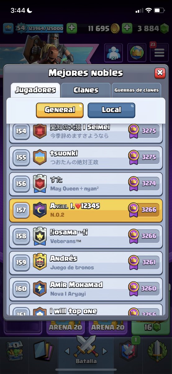 3260 🏅
• Haré limpieza de lista de amigos
•Add? Rt y fav ✅

link.clashroyale.com/?clashroyale:/…