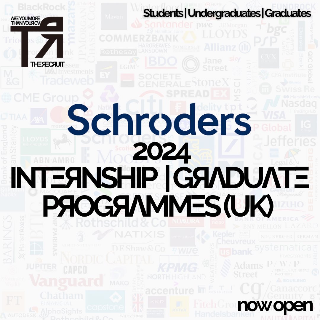 TheR3cruit's tweet photo. 🚨 I N T Ξ Я N S H I P  P Я O G Я Λ M M Ξ  |  
G Я Λ D U Λ T Ξ   S C H Ξ M Ξ  Λ L Ξ Я T 🚨

▪️11 internship programmes 

▪️15 Graduate Programmes 

https://t.co/83EuF8MWco

#undergrad #graduate #graduated #undergraduate #internship #intern #gradscheme #internshipprogram #stem https://t.co/AY7biMYYi8