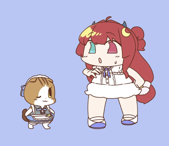 ロアちゃんとメイドイヌ  ロアちゃんもしイヌが服着せて〜て言ったらどんな服を着せてみたい? ロアちゃんのイヌたちも本当に可愛いからどんな服を着ても可愛くなりそうだよね またいつかイヌの可愛い見たいよ〜  ロアちゃんとイヌたちに服を見てる時のような楽しいいっぱいを〜  #ロアート