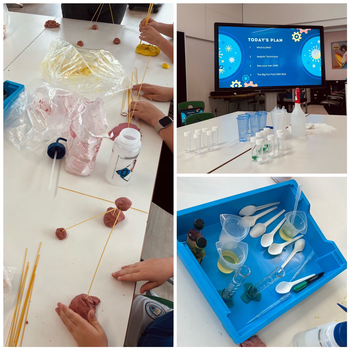 triin6unap's tweet photo. The science of play-dough 🔬🥼 and taking a look at our own DNA 🧬😮. Researchers from @EBQcommunity had the best time running two engagement workshops at Castlebrae Community Campus as part of the Discover! programme - thank you for coming along! https://t.co/QYY3HYAyHA