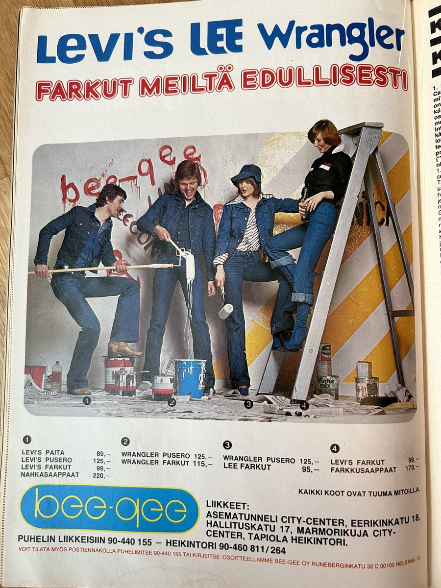 EtusivunJuttu's tweet image. Intro 8/1975

48 vuotta sitten Ganes ja Juice hallitsivat kotimaista nuorisolehdistöä. Juicea muuten haastatteli Arto Melleri.
Farkkumainoksia saatiin hyvin näihin lehtiin, tyylikin oli ”tiukkaakin tiukempi”.
Se oli jautaa se.
#hurriganes