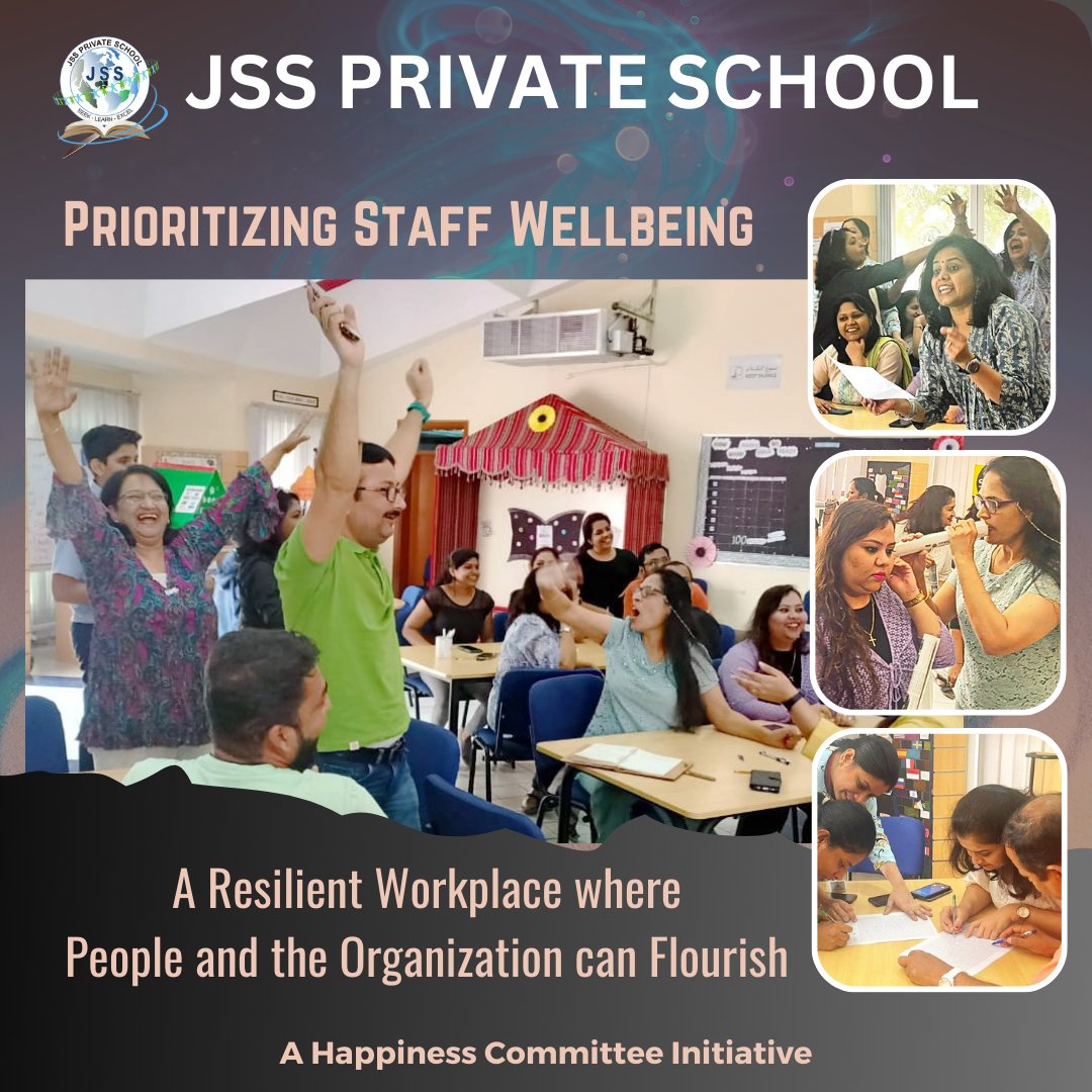 happinessjssps's tweet photo. The students of the happiness committee thank the dynamic staff of #JSSPS for their positive energy and enthusiasm in being a part of this wonderful #Wellbeing  Session @sureshbhojraj 
#WellbeingSession #HappinessCommittee #JSSPrivateSchool  #KHDA #CBSE #BeingWellDubai https://t.co/FxzmJ1yKs7