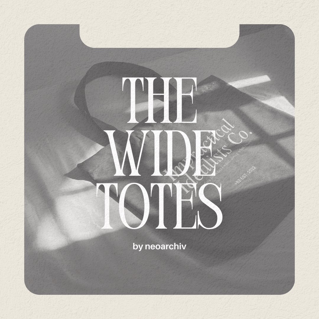 — our wide totes extras are also now listed on shopee for direct purchasing! 

🛒 shopee.ph/neoarchiv