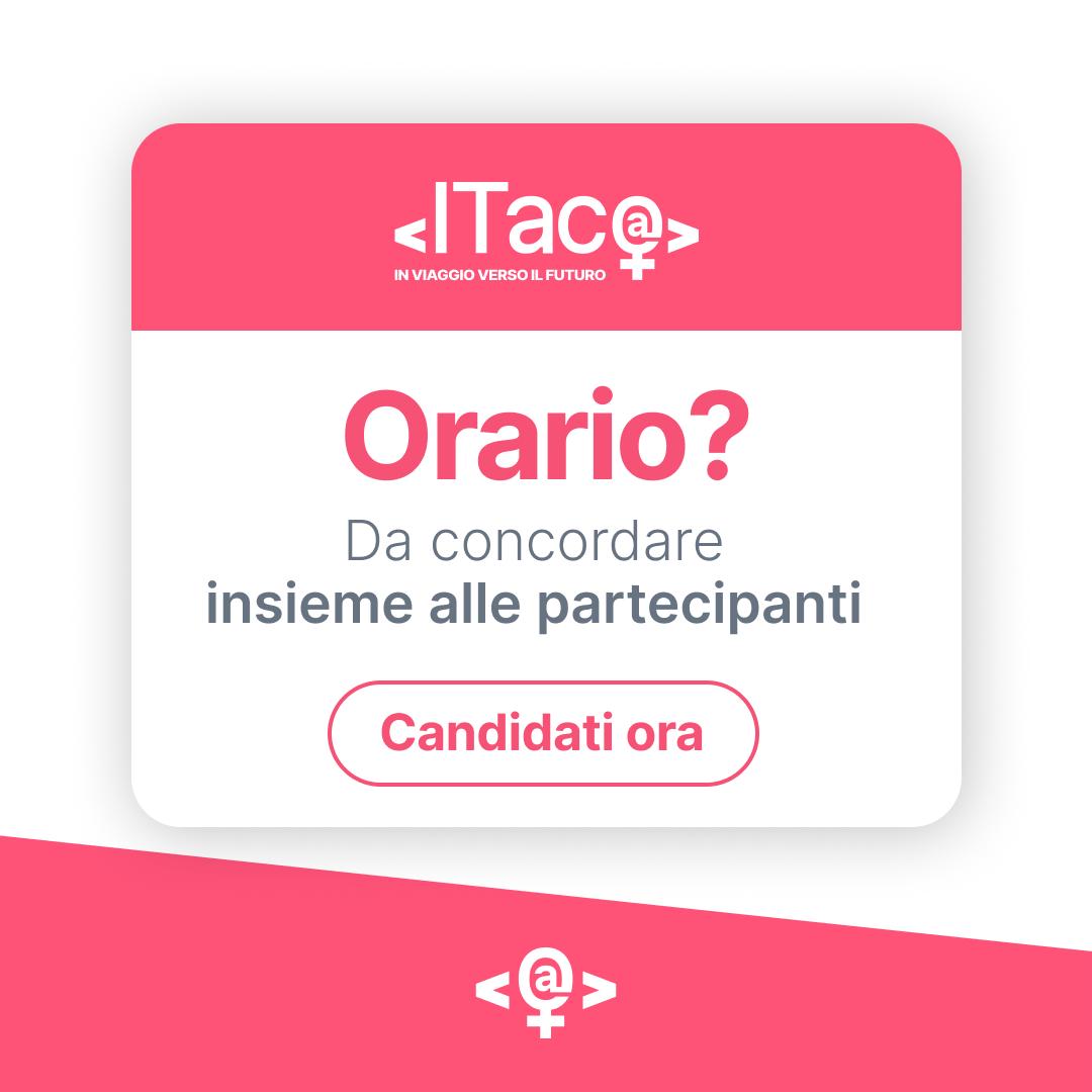 ITac@, IN VIAGGIO VERSO IL FUTURO
Il terzo percorso offerto:
🔴FORMAZIONE LOW CODE + NO CODE🔴
▶️Impara a creare prodotti digitali (siti web, app,..)
▶️120 ore dedicate alla conoscenza di strumenti per la produzione e la manutenzione
▶️+40 ore soft skills

progettoitaca.eu