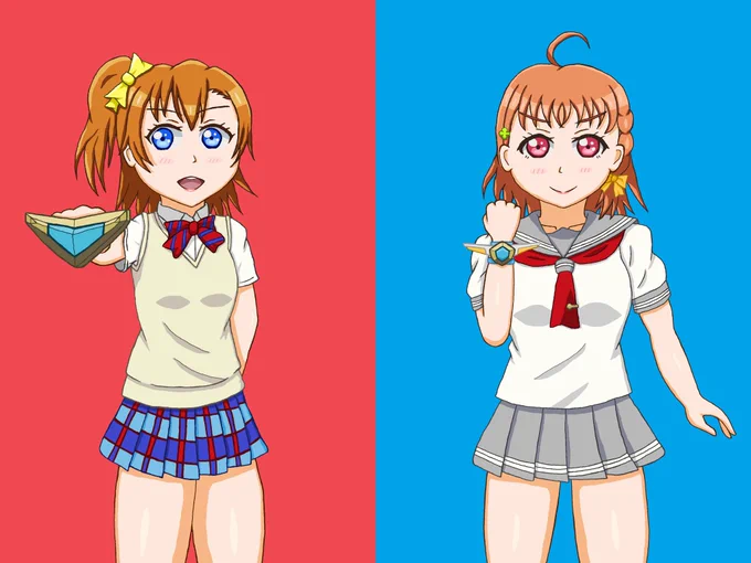穂乃果ちゃんの誕生日なので過去絵(5年前)を再掲します