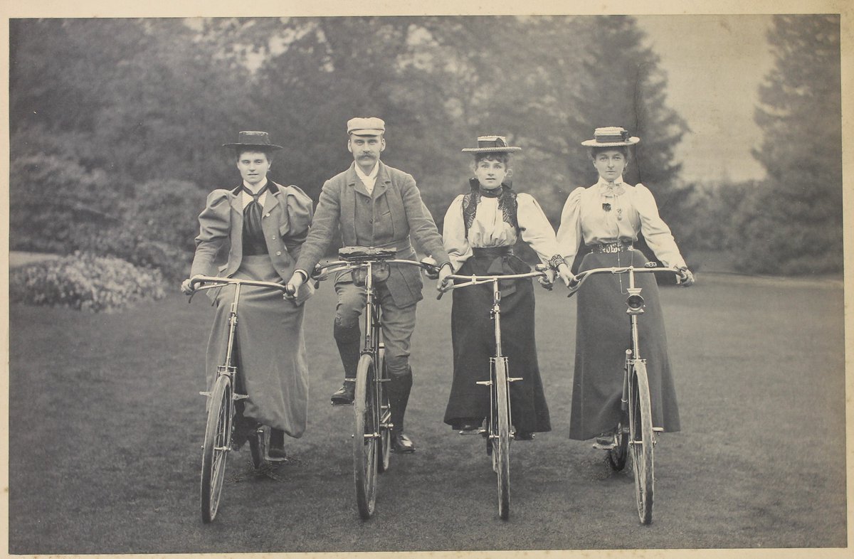 Four cyclists, rearing to go. Did you #CycleToWork today?