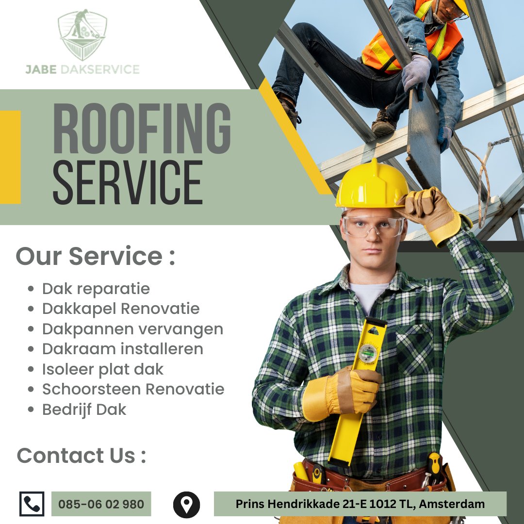 Jabe_Dakservice's tweet photo. Jabe Dakservice is al sinds 1968 dakdekker voor bedrijven en particulieren. Wij kunnen alle dak werkzaamheden aan, van opslagloodsen tot grote industriële installaties en meer.

#JabeDakservice #Dakreparatie #Dakonderhoud #Dakrenovatie #NederlandseBedrijven  #Dakexperts https://t.co/Ai6gSkPUlZ