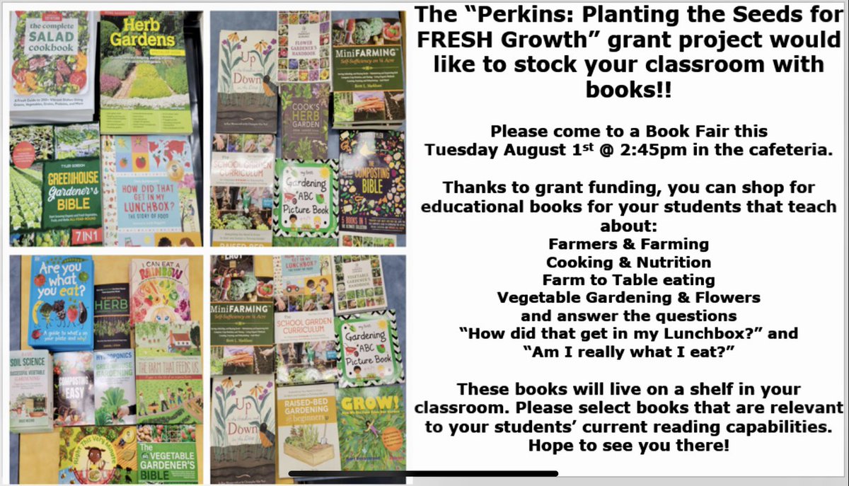As part of our <a href="/MASchoolsK12/">Massachusetts K-12</a> FRESH grant led by our @rfkcommunity <a href="/maaps766/">MAAPS</a> #DoctorFranklinPerkinsSchool Food Services Director Danielle, staff were able to select books for their classroom about growing fresh fruits, veggies, and flowers in support of locally sourced items.