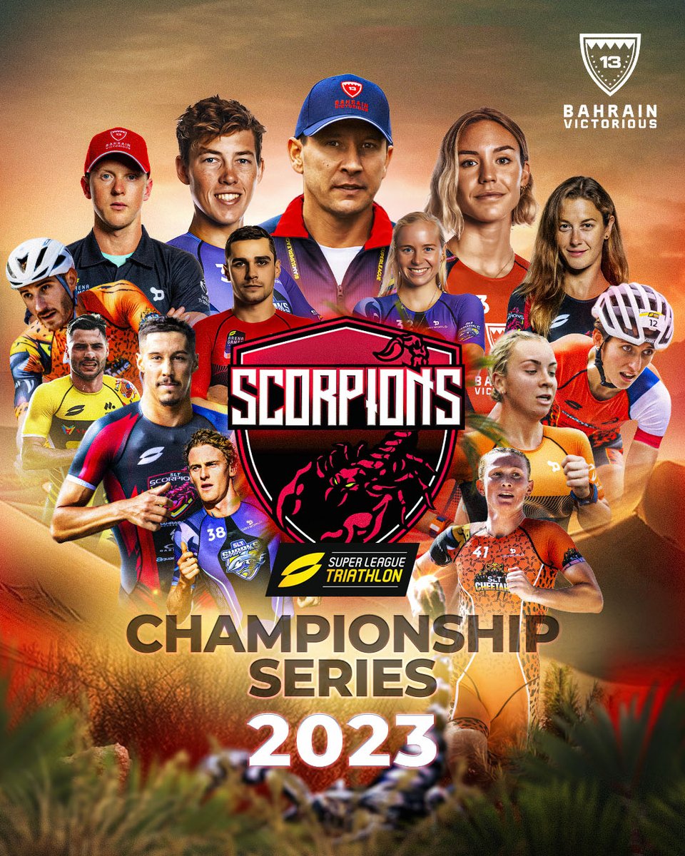 The 2023 Bahrain Victorious Scorpions line up is HERE 🦂

Can the defending champions go back-to-back with their all-star, big budget team? 👀

👉 superleaguetriathlon.com/announcements/…