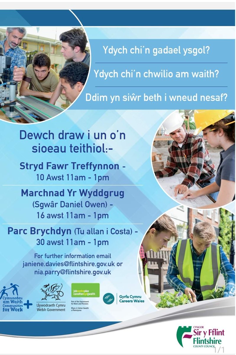 <a href="/DeesideDotCom/">DEESIDE.com</a> <a href="/CareersWales/">Careers Wales</a> <a href="/JobCenterPlus/">Job Center Plus</a>