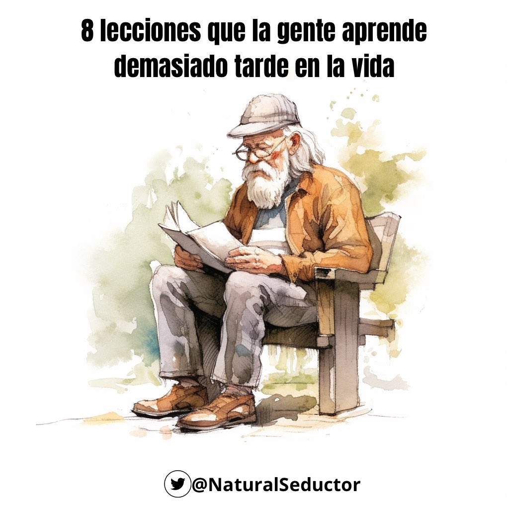 NaturalSeductor's tweet image. 8️⃣ lecciones de vida que NECESITAS aprender ahora ...📖