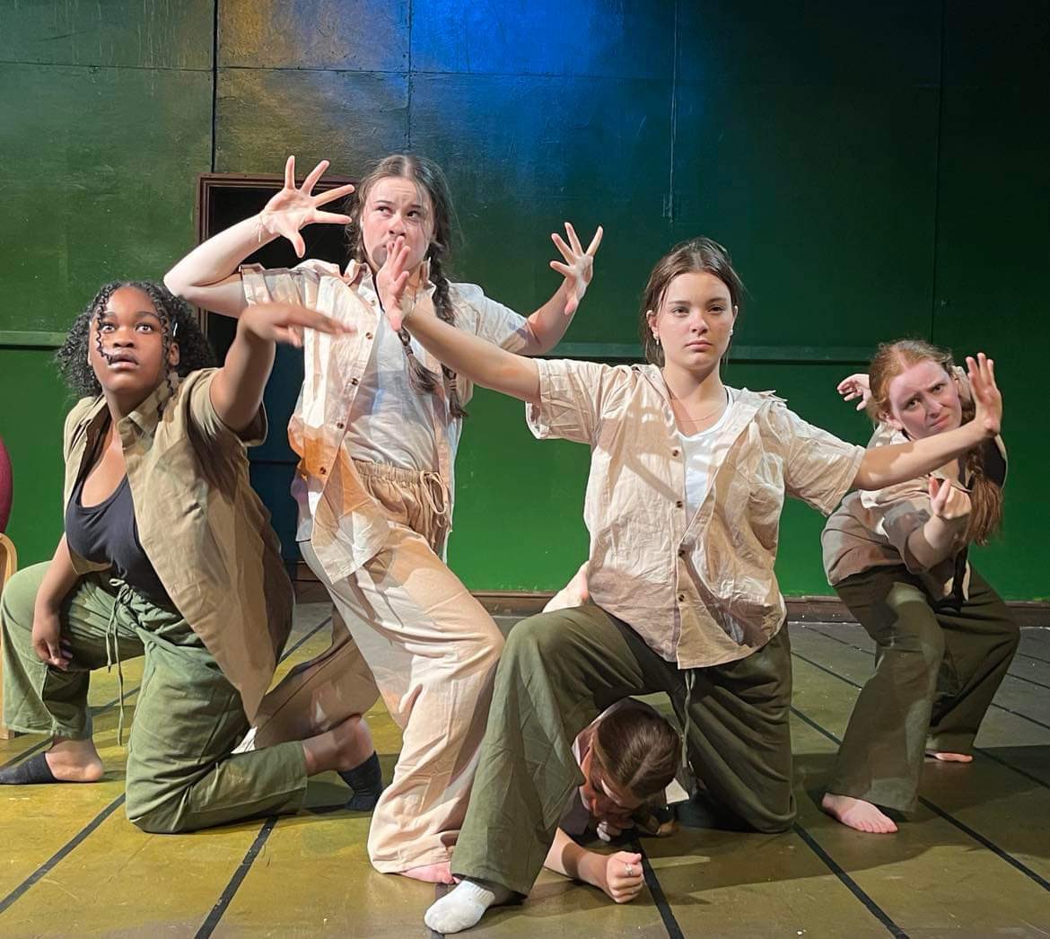 LSF_Drama's tweet photo. Historical truths. Twisted lies and a burning desire to dance until you die. Join Siege of Herons for their powerful re-telling of the mysterious dancing plague. #1518 

@GreensideVenue Infirmary St
8th-12th Aug 
11:35am
£5

@LboroSchFdt @LboroGrammar @LboroAmherst @LboroHigh https://t.co/vZvehnEtrq