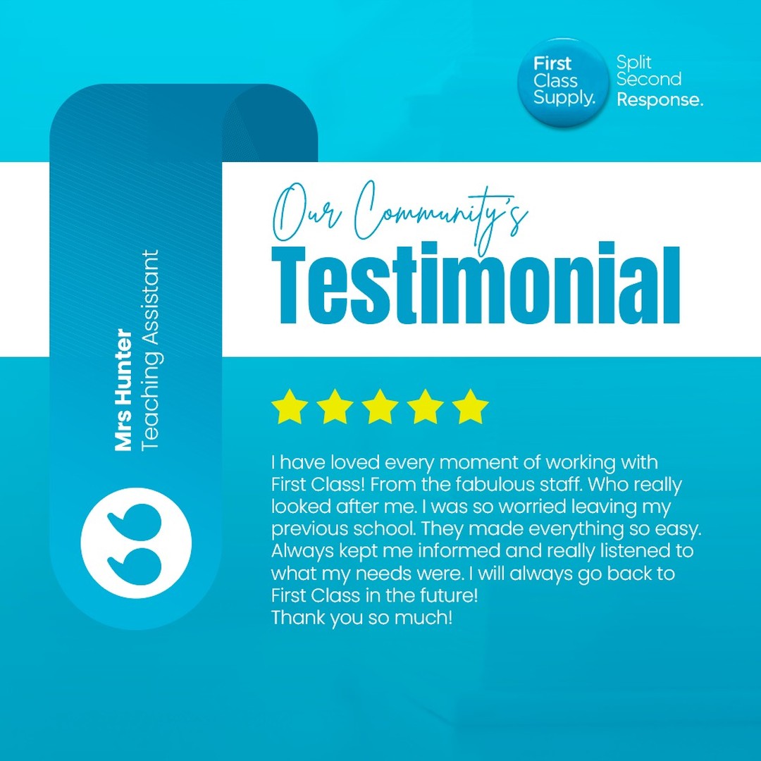 1stclasssupply's tweet photo. ⭐⭐⭐⭐⭐

#teachingagency #teachingcareer #teachingcareers https://t.co/qOdfPY3ydL